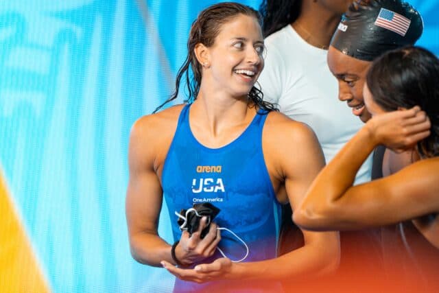 Kate Douglass Rips 22.87 50 Free Prelims Swim, T-3rd Fastest Performance Ever, Moves to #2 Performer in History